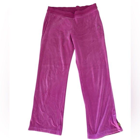 Nike Pink Velvet track pants size L, drawstring,pockets, great use condition Y2K - Picture 1 of 5
